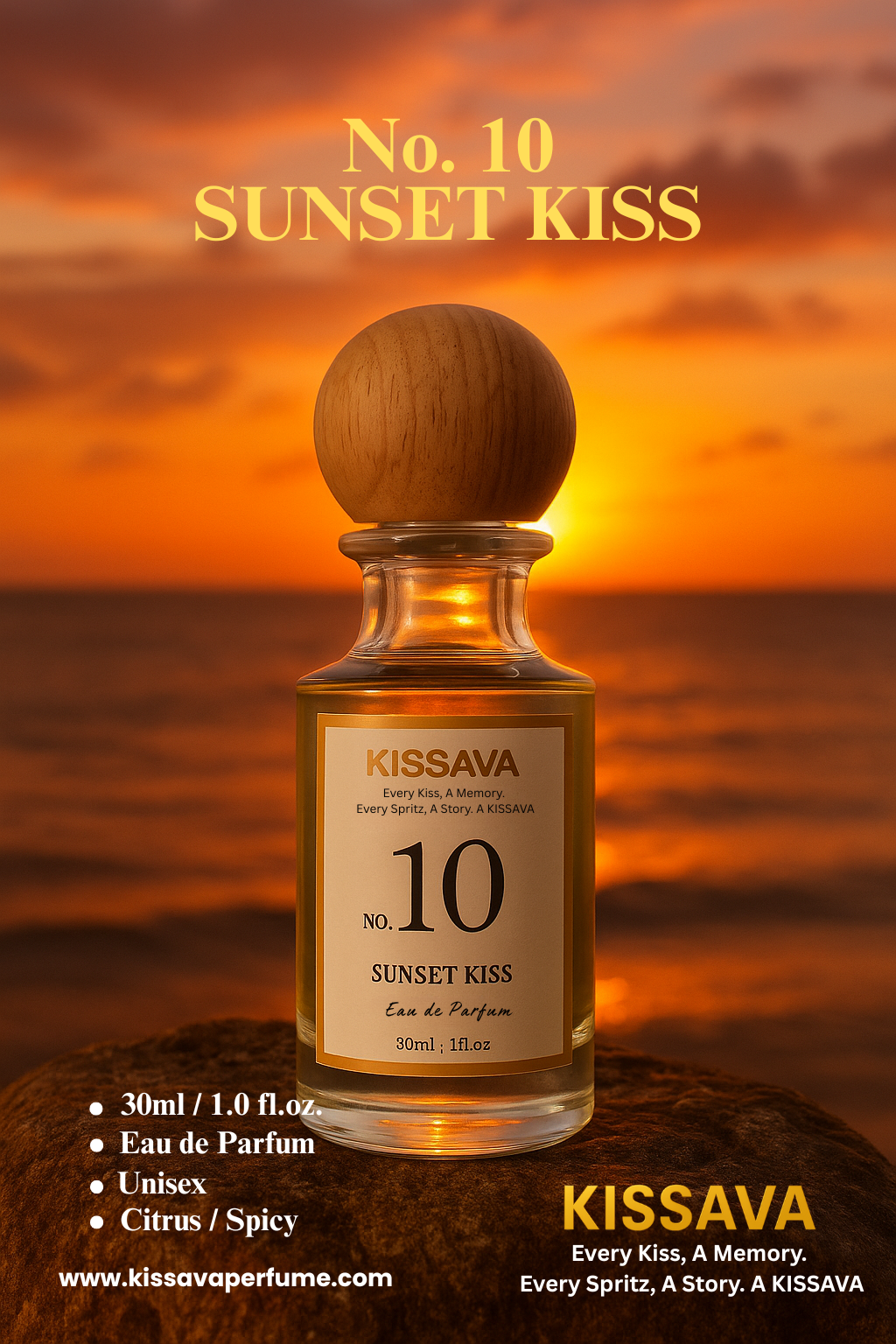 NO.10 - SUNSET KISS - 30ml - Kissava Perfume