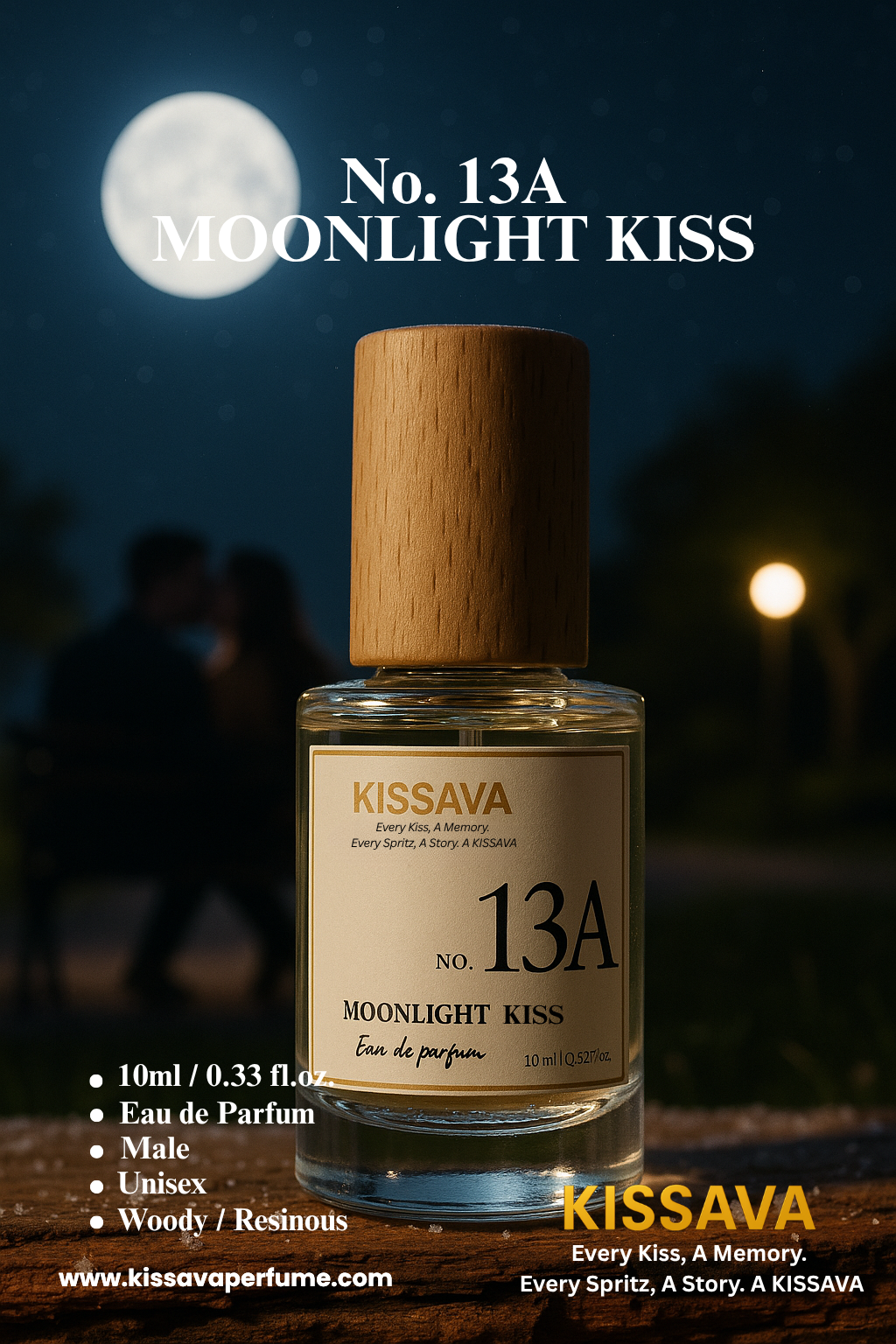 No.13A - MOONLIGHT KISS - 10ml - Kissava Perfume