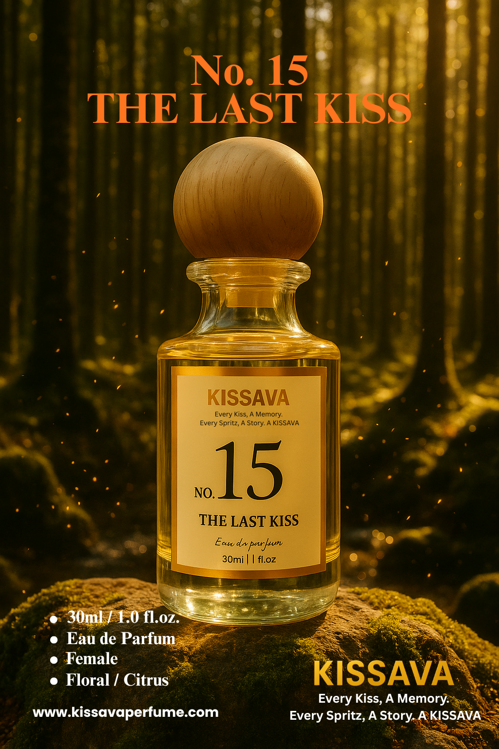 NO.15 - THE LAST KISS - 30ml - Kissava Perfume