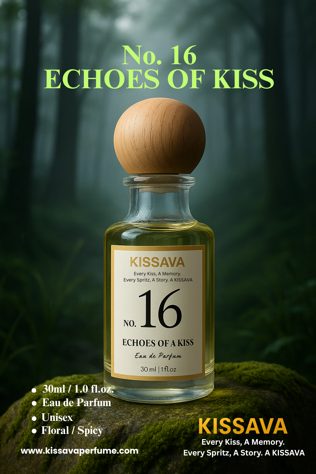 NO.16 - ECHOES OF A KISS - 30ml - Kissava Perfume