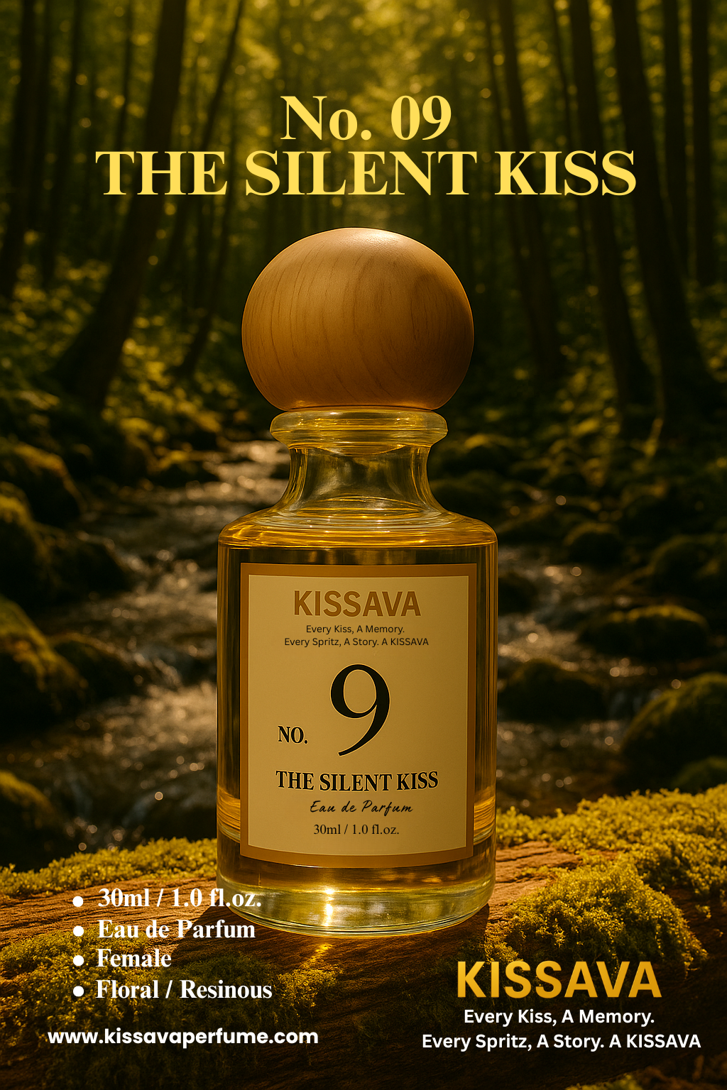 NO.09 - THE SILENT KISS - 30ml - Kissava Perfume