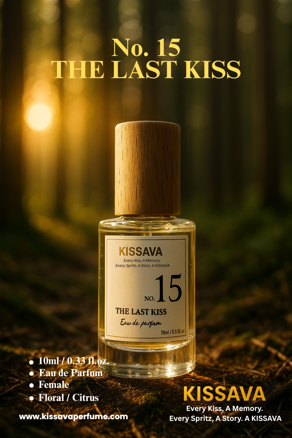 NO.15 -  THE LAST KISS - 10ml - Kissava Perfume