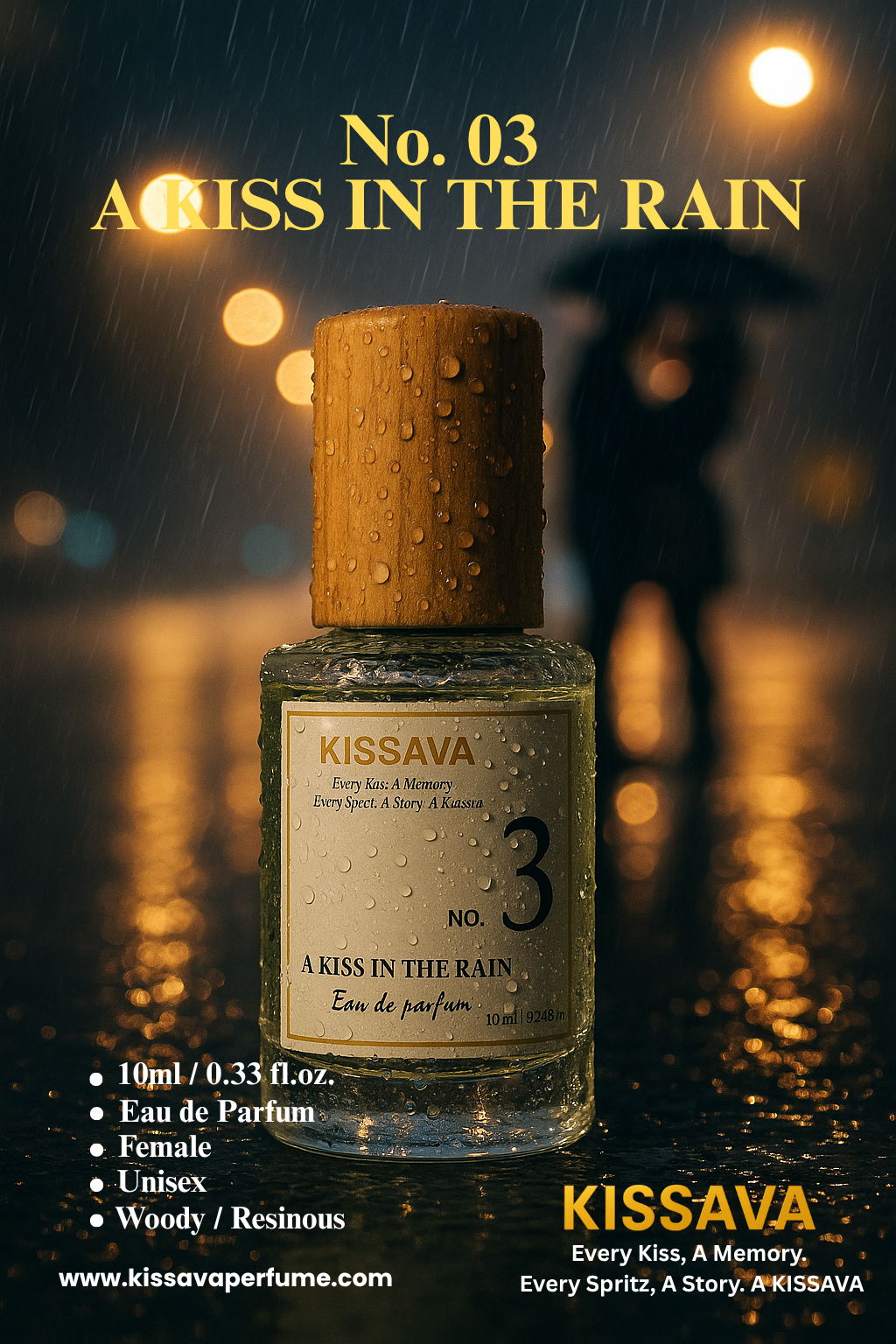 NO.03 - A KISS IN THE RAIN - 10ml - Kissava Perfume